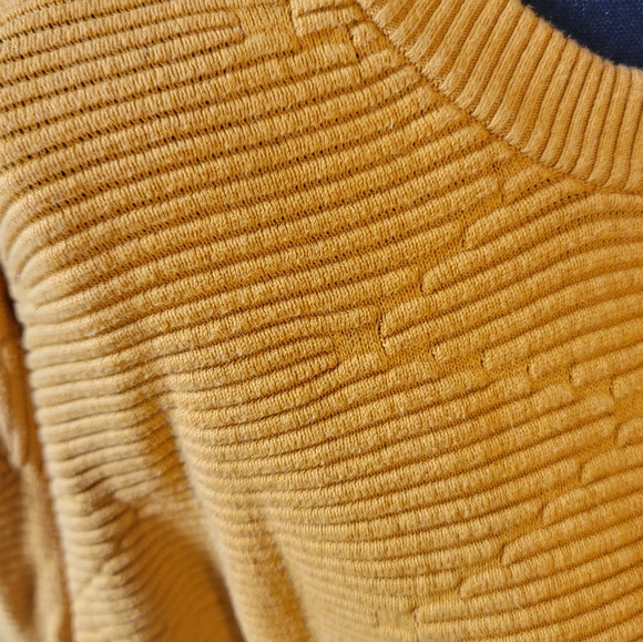 Divided Mustard Color RIbbed Sweater - Picture 7 of 8